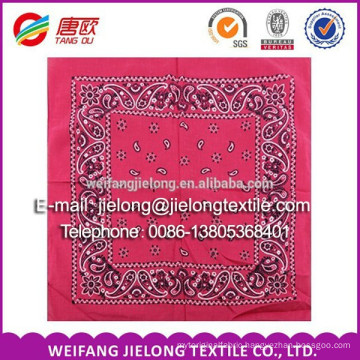 2015 fashion cotton biker scarf/squared bandana/paisley bandana china supplier